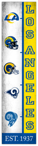 Los Angeles Rams Team Logo Evolution Wood Sign -  6"x24"