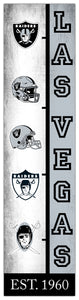 Las Vegas Raiders Team Logo Evolution Wood Sign -  6"x24"