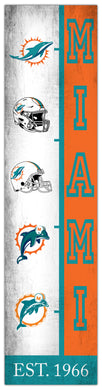 Miami Dolphins Team Logo Evolution Wood Sign -  6
