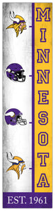Minnesota Vikings Team Logo Evolution Wood Sign -  6"x24"