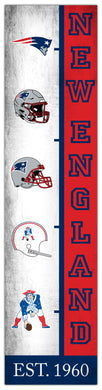 New England Patriots Team Logo Evolution Wood Sign -  6