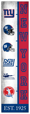 New York Giants Team Logo Evolution Wood Sign -  6
