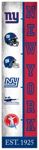New York Giants Team Logo Evolution Wood Sign -  6"x24"