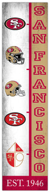 San Francisco 49ers Team Logo Evolution Wood Sign -  6
