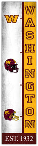 Washington Commanders Team Logo Evolution Wood Sign -  6"x24"