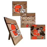 Cleveland Browns Four-Piece Hot Plate Set