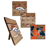 Denver Broncos Four-Piece Hot Plate Set