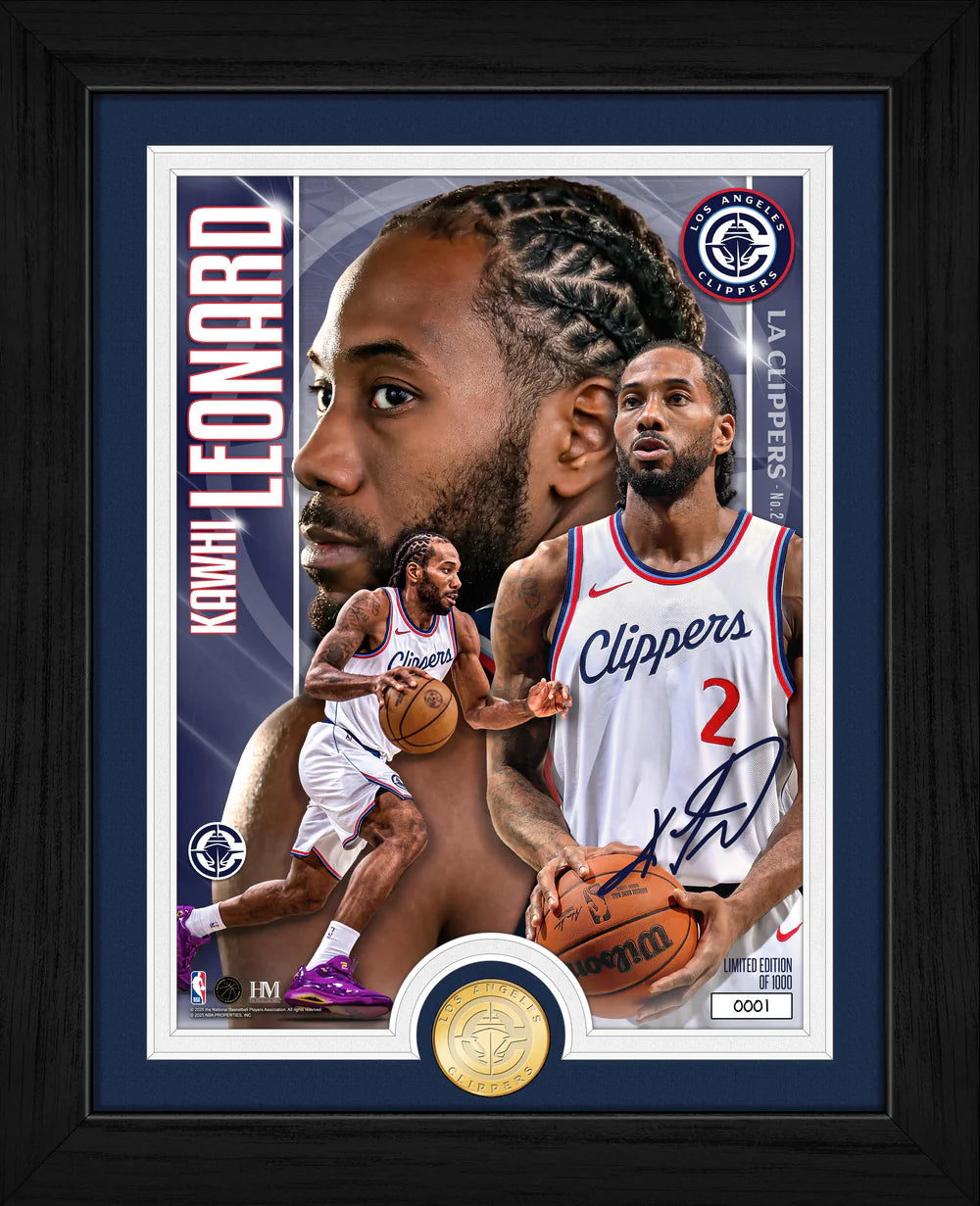Kahwi Leonard Los Angeles Clippers Bronze Coin Artist Proof Photo Mint