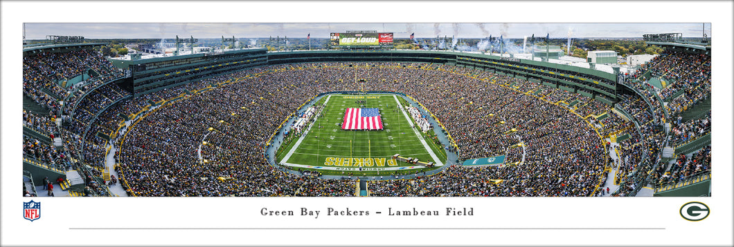 Green Bay Packers Lambeau Field End Zone Panoramic Picture