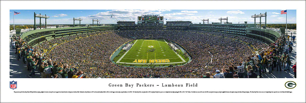 Green Bay Packers Lambeau Field End Zone Panoramic Picture