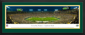 Green Bay Packers Lambeau Field Night Game Panoramic Picture