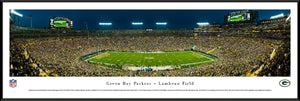 Green Bay Packers Lambeau Field Night Game Panoramic Picture