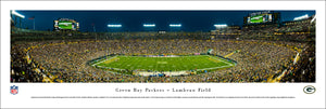 Green Bay Packers Lambeau Field Night Game Panoramic Picture