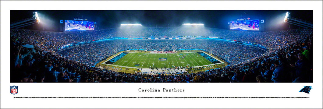 Carolina Panthers Bank of America Stadium Night Game Panoramic Picture