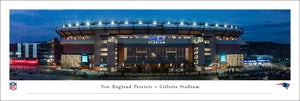New England Patriots Gillette Stadium Night Panoramic Picture