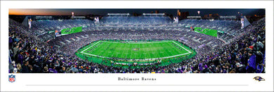 Baltimore Ravens M&T Bank Stadium 50 Yard Line Panoramic Picture Night Game