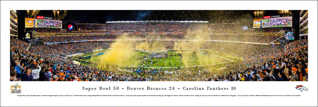 Denver Broncos Super Bowl 50 Champions Panoramic Picture