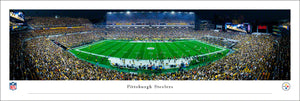 Pittsburgh Steelers End Zone Acrisure Stadium Night Game Panoramic Picture