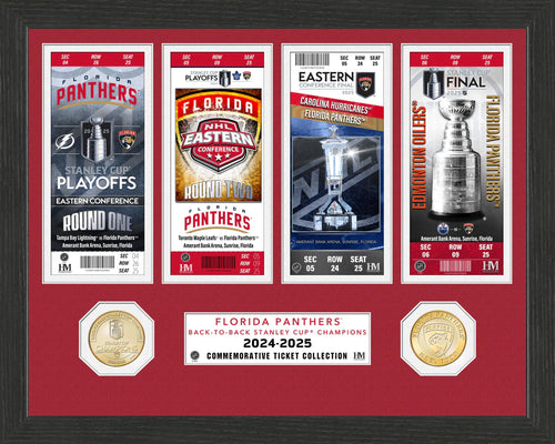 Florida Panthers Road to the 2025 Stanley Cup Ticket Collection Bronze Coin Photo Mint