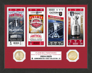 Florida Panthers Road to the 2025 Stanley Cup Ticket Collection Bronze Coin Photo Mint