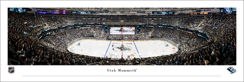 Utah Mammoth Puck Drop  Delta Center Panoramic Picture