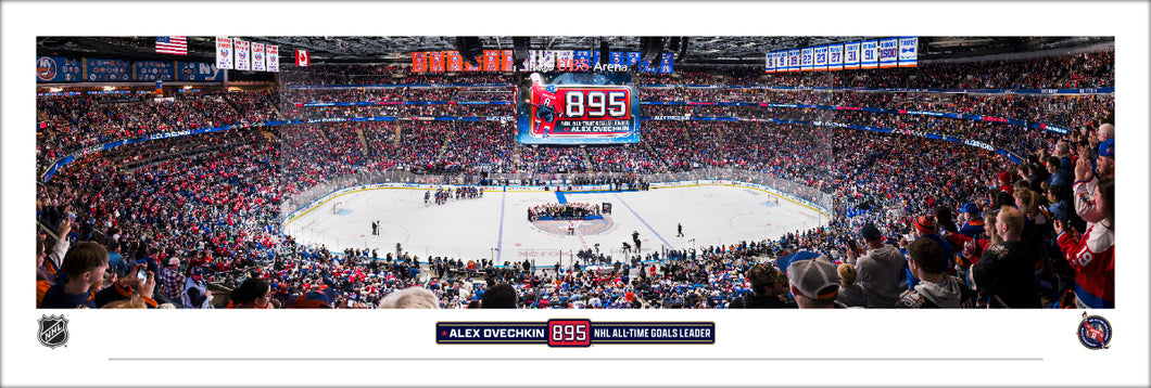 Alex Ovechkin Washington Capitals NHL Goals Record Ceremony Panoramic Picture 