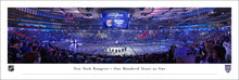 New York Rangers MSG Centennial Season Stick Salute Panoramic Picture