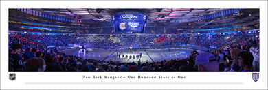 New York Rangers MSG Centennial Season Stick Salute Panoramic Picture