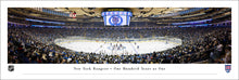 New York Rangers MSG Centennial Season Face Off Panoramic Picture