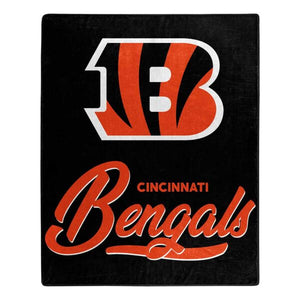 Cincinnati Bengals Plush Throw Blanket -  50"x60"