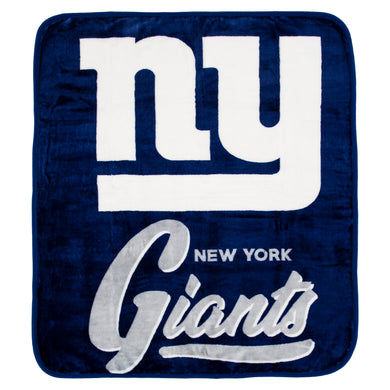 New York Giants Plush Throw Blanket -  50
