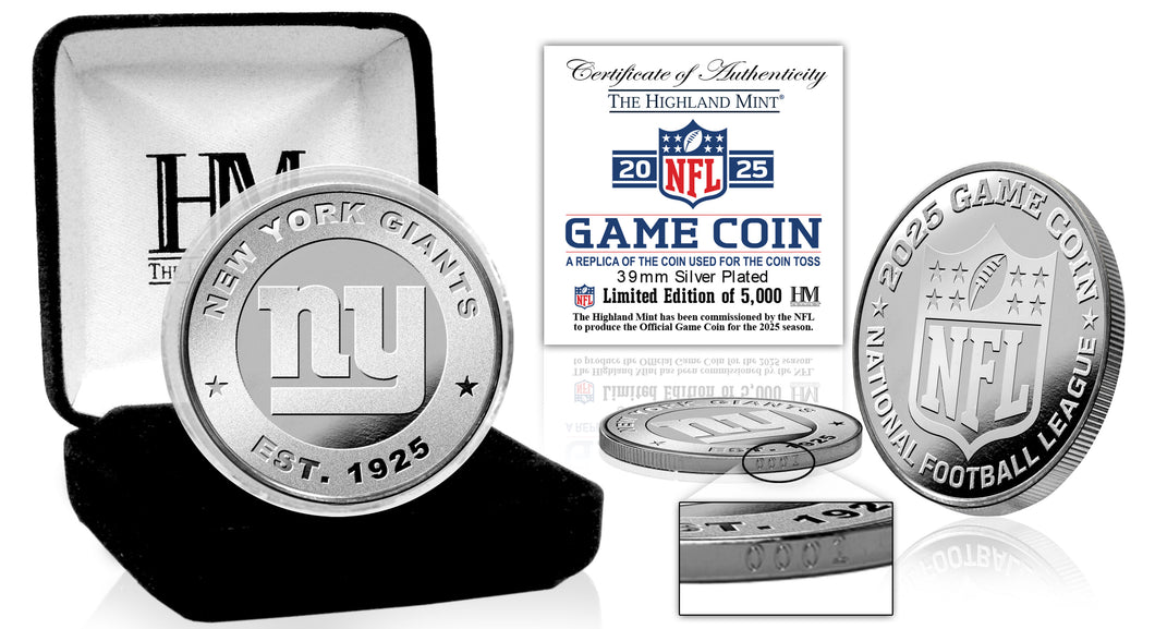 New York Giants NFL 2025 Coin Toss Silver Coin
