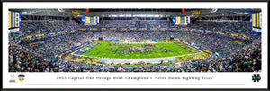 Notre Dame Fighting Irish 2025 Orange Bowl Champions Panoramic Picture