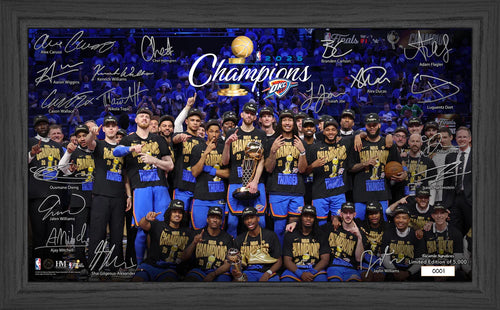 Oklahoma City Thunder 2025 NBA Champions Tradition Signature Frame