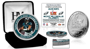 Jalen Hurts Philadelphia Eagles Super Bowl LIX MVP Silver Mint Coin