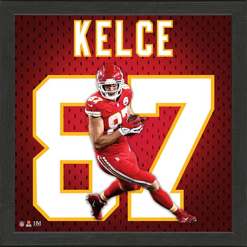 Travis Kelce Kansas City Chiefs Impact Jersey Frame