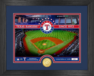 Texas Rangers Bronze Coin Stadium Photo Mint