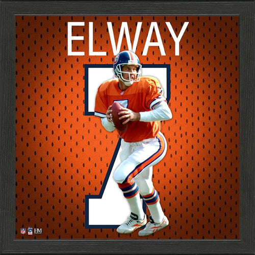 John Elway Denver Broncos Impact Jersey Frame