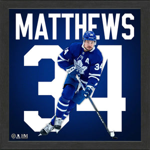 Auston Matthews Toronto Maple Leafs Impact Jersey Frame
