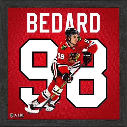 Conner Bedard Chicago Blackhawks Impact Jersey Frame