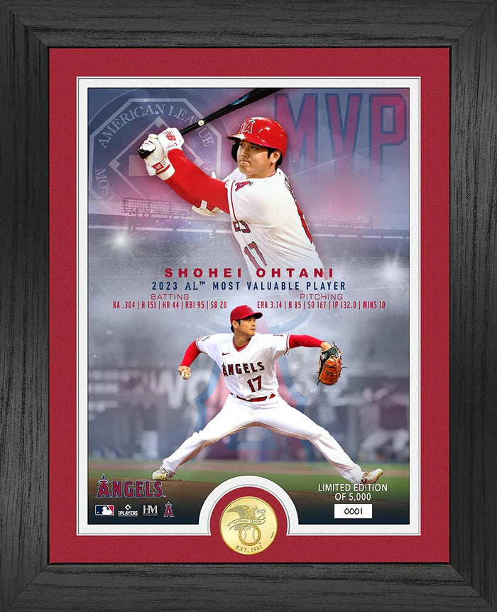 Shohei Ohtani Los Angeles Angels 2023 AL MVP Bronze Coin Photo Mint