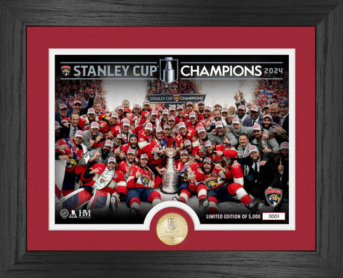 Florida Panthers 2024 Stanley Cup Champions Celebration Bronze Coin Photo Mint