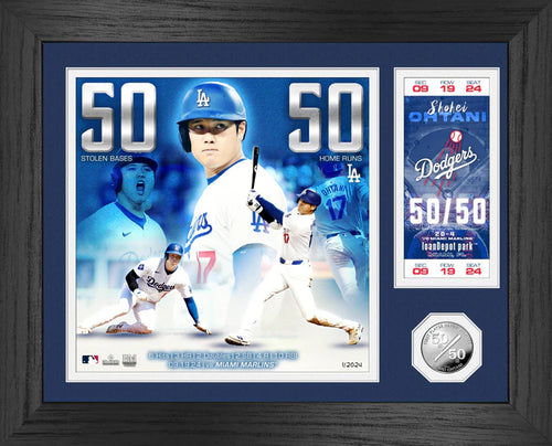 Shohei Ohtani MLB Record Setting 50/50 Silver Coin Photo Mint