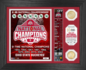 Ohio State Buckeyes 2024 CFP National Champions Banner Bronze Coin Photo Mint