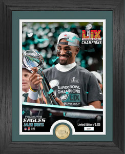 Jalen Hurts Philadelphina Eagles Super Bowl LIX Champions Bronze Coin Trophy Photo Mint