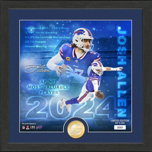 Josh Allen Buffalo Bills 2024 NFL Most Valuable Player Bronze Coin Photo Mint