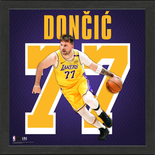 Luka Doncic Los Angeles Lakers IMPACT Jersey Framed Photo