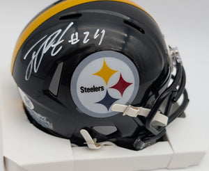 Joey Porter Jr Pittsburgh Steelers Signed Mini Helmet JSA