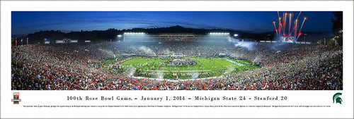 Michigan State Spartans 2014 Rose Bowl Champions Panoramic PIcture