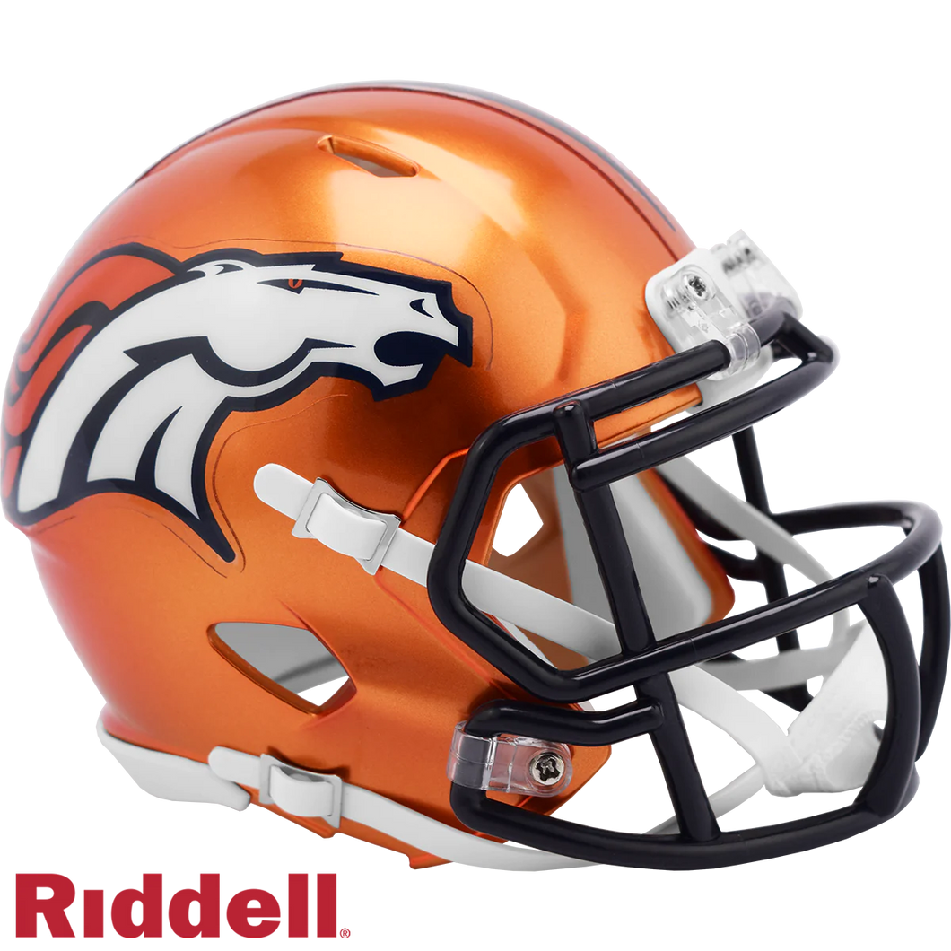 Denver Broncos Flash Riddell Speed Mini Helmet